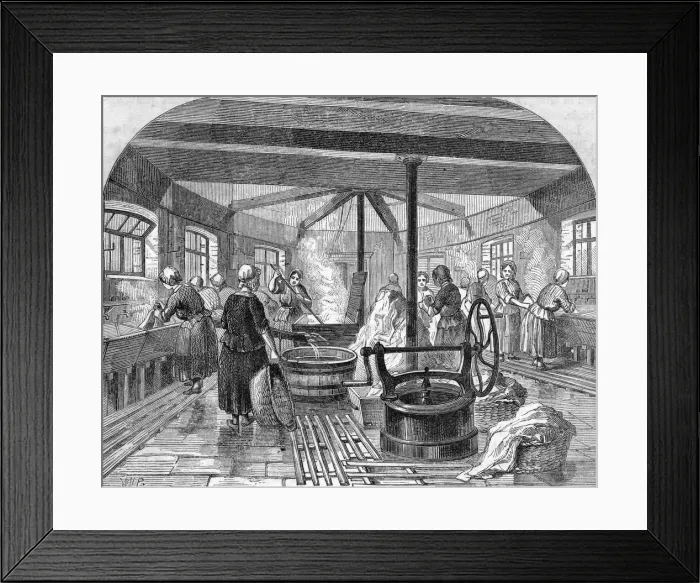 Framed Print : BRIXTON WASH-HOUSE Framed Print : BRIXTON WASH-HOUSE