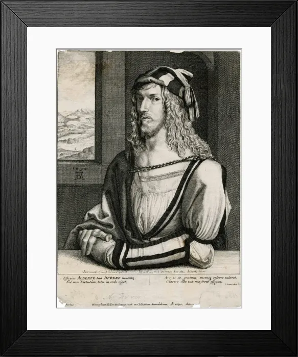 Framed Print : DURER / SELF / HOLLAR / 1498 Framed Print : DURER / SELF / HOLLAR / 1498