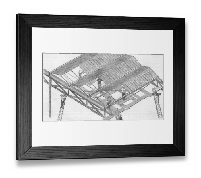 Framed Print : Great Exhibition construction Framed Print : Great Exhibition construction