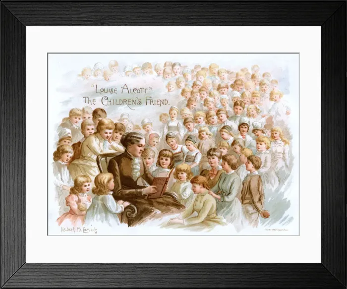 Framed Print : ALCOTT AND CHILDREN Framed Print : ALCOTT AND CHILDREN