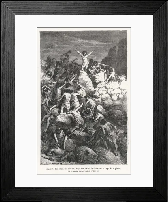 Framed Print : STONEAGE BATTLE / FURFOOZ Framed Print : STONEAGE BATTLE / FURFOOZ