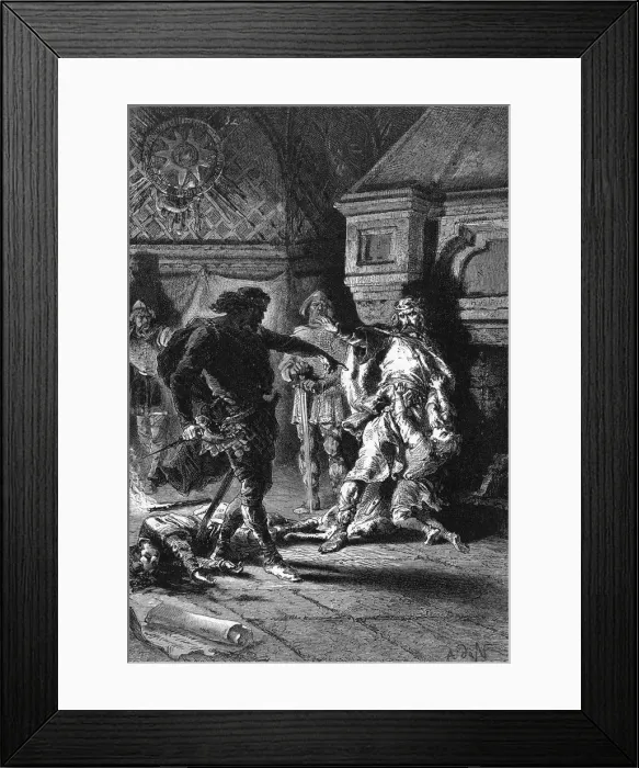 Framed Print : CLOVIS ARGUES WITH KIN Framed Print : CLOVIS ARGUES WITH KIN