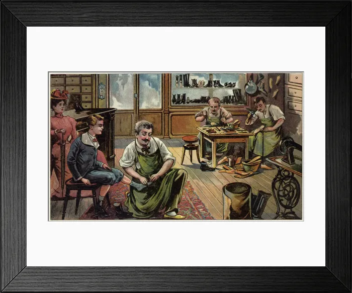 Framed Print : SHOE SHOP INTERIOR Framed Print : SHOE SHOP INTERIOR