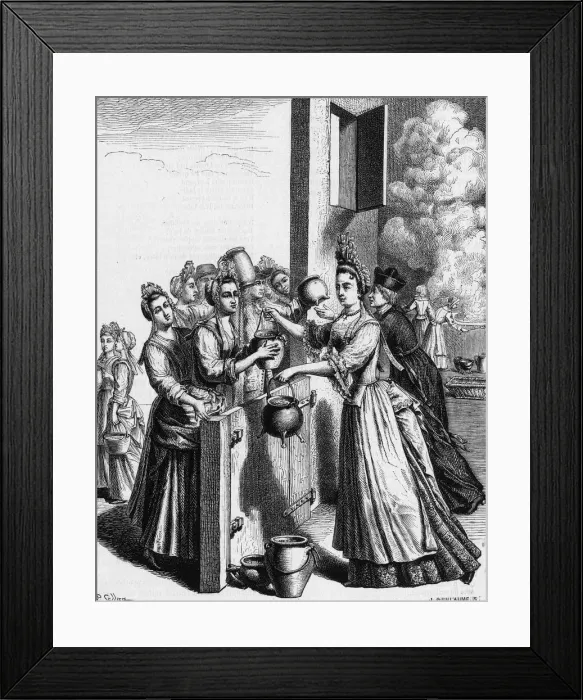 Framed Print : DISTRIBUTING SOUP, PARIS 1709 Framed Print : DISTRIBUTING SOUP, PARIS 1709