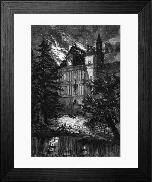 Framed Print : BURNING OF BISHOPS HOME Framed Print : BURNING OF BISHOPS HOME