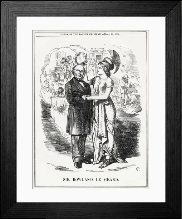 Framed Print : Cartoon, Sir Rowland Le Grand Framed Print : Cartoon, Sir Rowland Le Grand