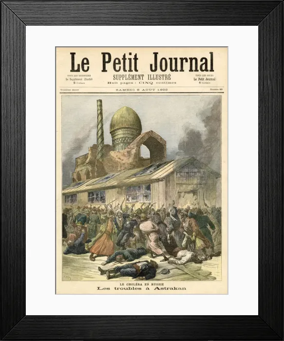 Framed Print : 1892 / CHOLERA RIOT / RUSSIA Framed Print : 1892 / CHOLERA RIOT / RUSSIA