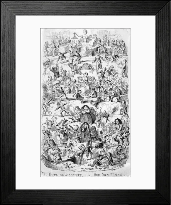 Framed Print : CRUIKSHANK - SOCIETY Framed Print : CRUIKSHANK - SOCIETY