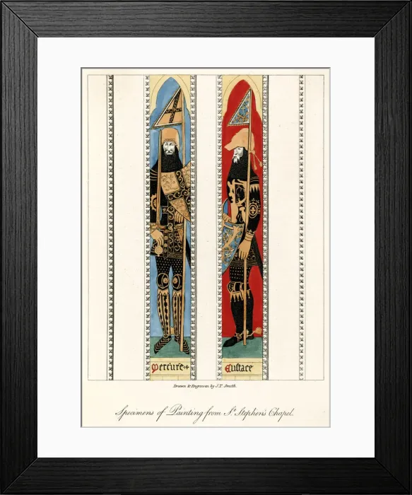 Framed Print : Paintings of Knights in Westminster Framed Print : Paintings of Knights in Westminster