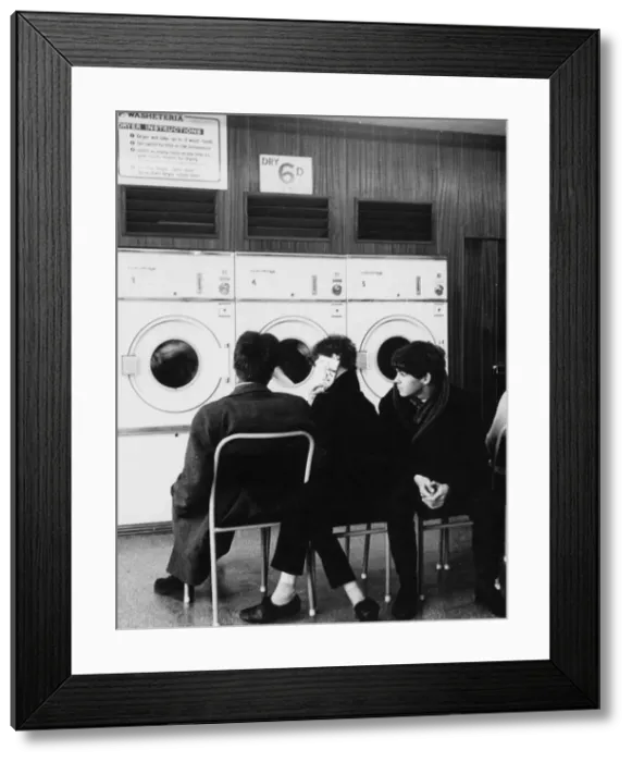 Framed Print : BOYS IN LAUNDRETTE Framed Print : BOYS IN LAUNDRETTE