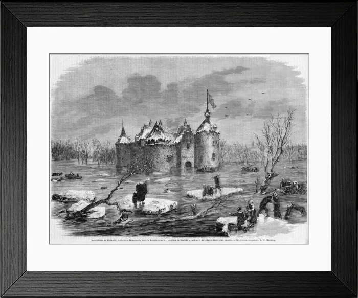Framed Print : FLOODS IN HOLLAND 1861