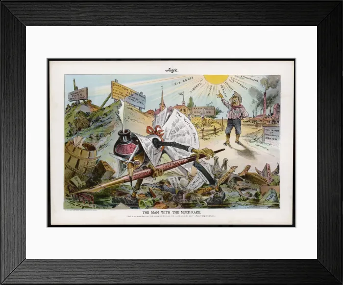 Framed Print : MUCK-RAKING JOURNALISTS Framed Print : MUCK-RAKING JOURNALISTS