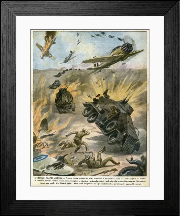 Framed Print : ITALIAN AIR ATTACK Framed Print : ITALIAN AIR ATTACK