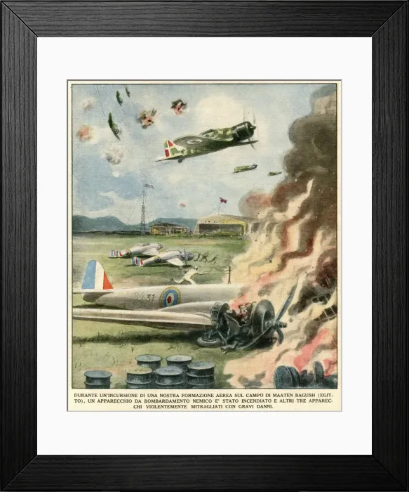 Framed Print : EGYPTIAN BASES BOMBED Framed Print : EGYPTIAN BASES BOMBED