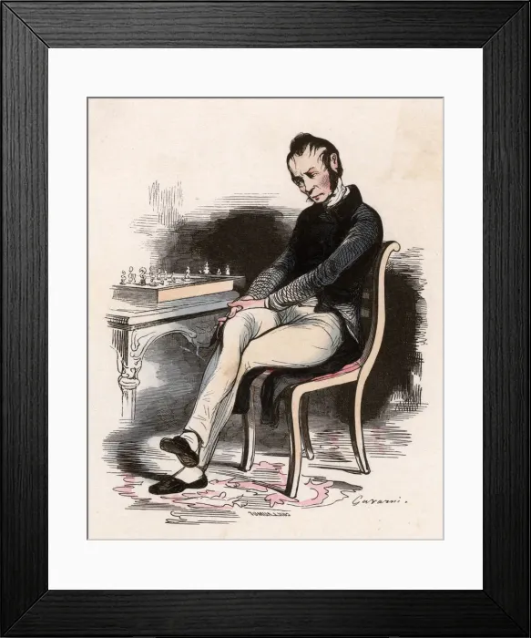 Framed Print : CHESS; PLANNING MOVE Framed Print : CHESS; PLANNING MOVE