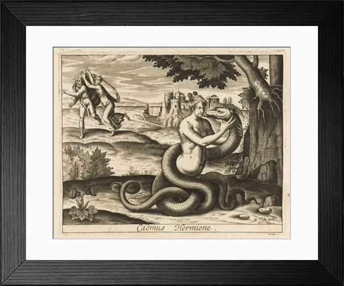 Framed Print : CADMUS BECOMES DRAGON Framed Print : CADMUS BECOMES DRAGON