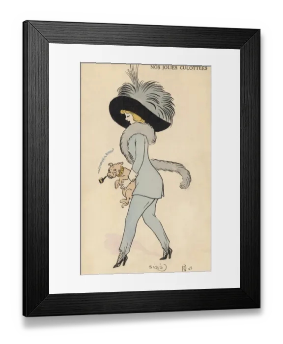 Framed Print : Girl in Trousers 1911 Framed Print : Girl in Trousers 1911