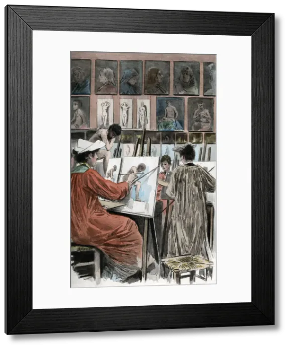 Framed Print : Life class in Paris Framed Print : Life class in Paris
