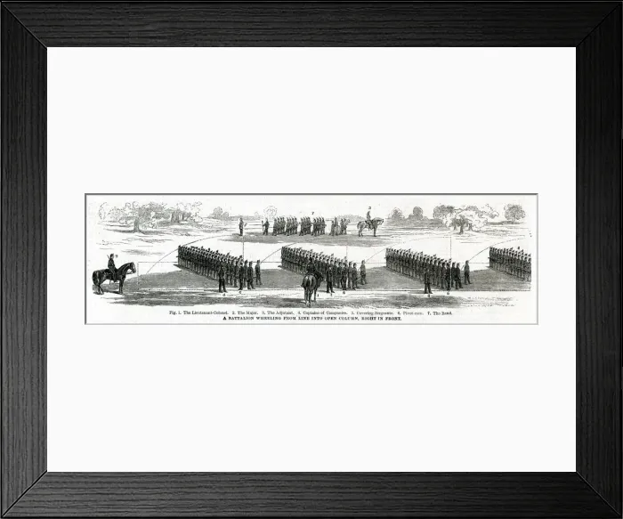 Framed Print : INFANTRY MANOEUVRES 1861 Framed Print : INFANTRY MANOEUVRES 1861