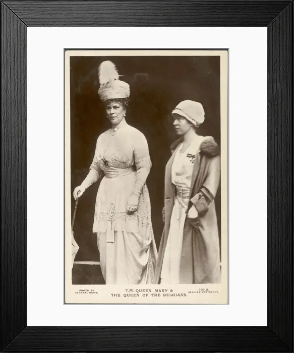Framed Print : Queen Mary of Teck and Elisabeth of Belgium Framed Print : Queen Mary of Teck and Elisabeth of Belgium