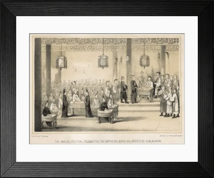 Framed Print : KUBLAI KHAN / MONGOL / CORNE Framed Print : KUBLAI KHAN / MONGOL / CORNE