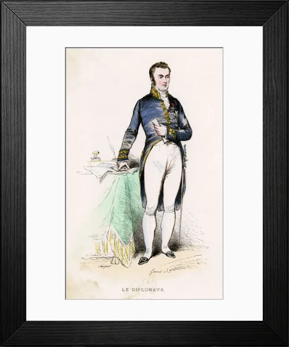 Framed Print : A FRENCH DIPLOMAT, 1850 Framed Print : A FRENCH DIPLOMAT, 1850