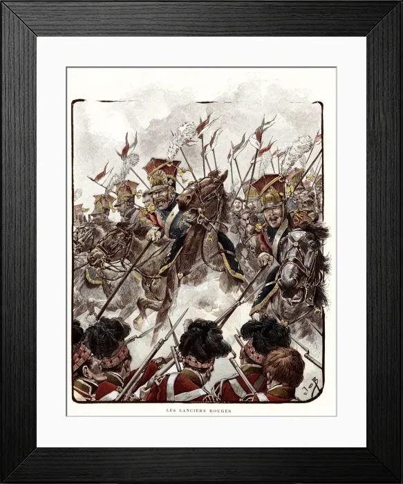 Framed Print : FRENCH LANCIERS ROUGES Framed Print : FRENCH LANCIERS ROUGES