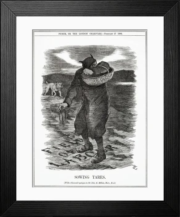 Framed Print : Cartoon, Sowing Tares (Socialism) Framed Print : Cartoon, Sowing Tares (Socialism)