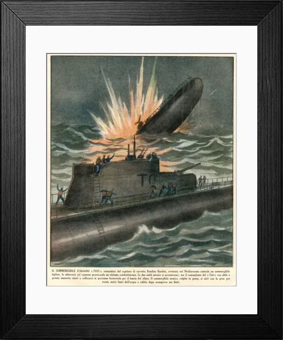 Framed Print : BRIT-IT SUBMARINE DUEL Framed Print : BRIT-IT SUBMARINE DUEL