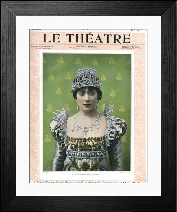 Framed Print : JANE HADING 1899
