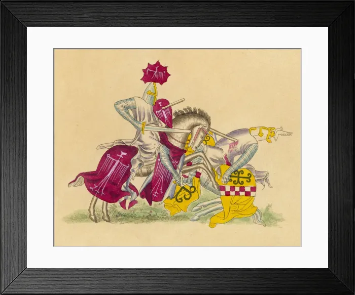 Framed Print : ENGLISH KNIGHTS FIGHTING Framed Print : ENGLISH KNIGHTS FIGHTING