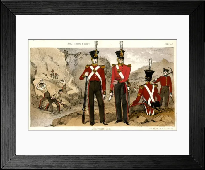 Framed Print : BRITISH SAPPERS 1832 Framed Print : BRITISH SAPPERS 1832