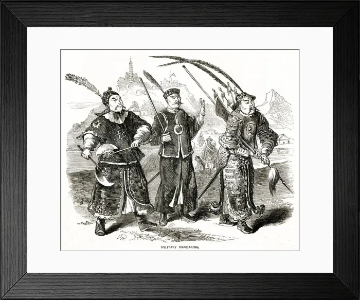 Framed Print : Military mandarins 1857 Framed Print : Military mandarins 1857