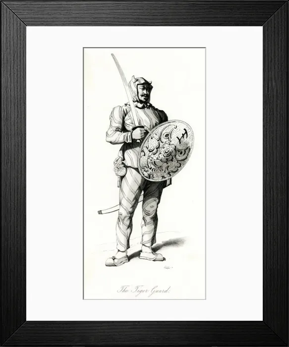 Framed Print : CHINESE TIGER GUARD 1850 Framed Print : CHINESE TIGER GUARD 1850