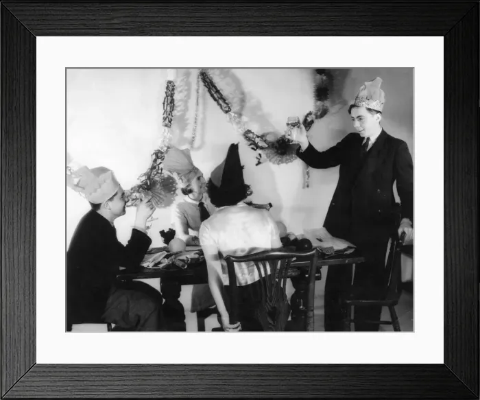 Framed Print : RAISING CHRISTMAS TOAST Framed Print : RAISING CHRISTMAS TOAST