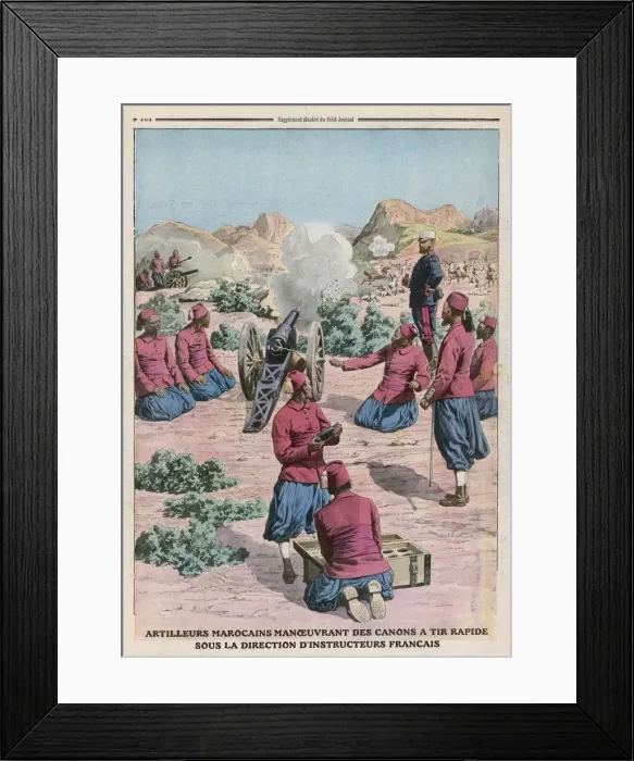 Framed Print : FRENCH MOROCCO CANNON Framed Print : FRENCH MOROCCO CANNON