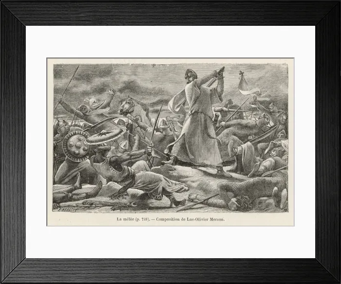 Framed Print : CRUSADES MELEE 12C Framed Print : CRUSADES MELEE 12C