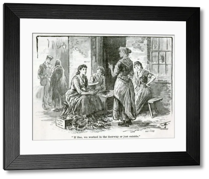 Framed Print : PLUCKING RABBIT FUR 1895 Framed Print : PLUCKING RABBIT FUR 1895