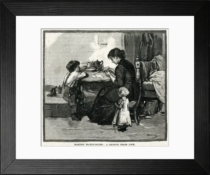Framed Print : MATCHBOX MAKING / EAST END Framed Print : MATCHBOX MAKING / EAST END