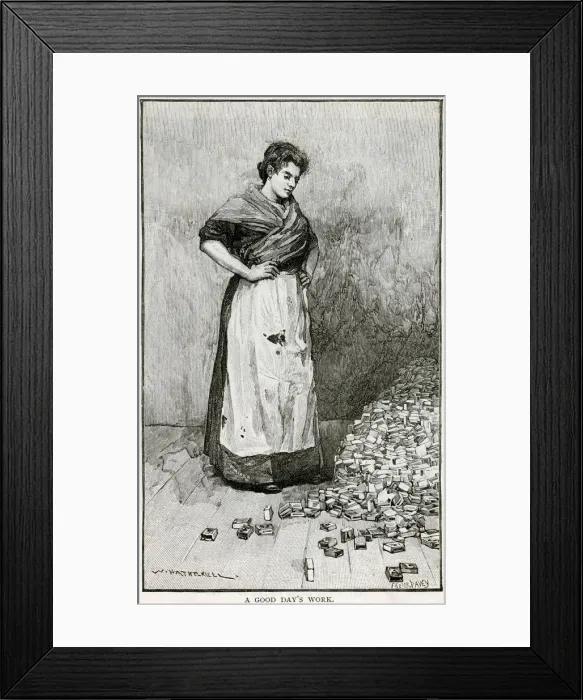 Framed Print : Matchbox maker in London Framed Print : Matchbox maker in London