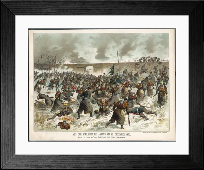 Framed Print : BATTLE AMIENS 1870 Framed Print : BATTLE AMIENS 1870