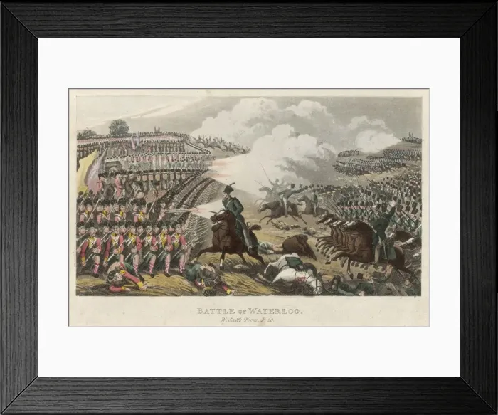 Framed Print : The battle of Waterloo-depiction after Walter Scotts poem Framed Print : The battle of Waterloo-depiction after Walter Scotts poem