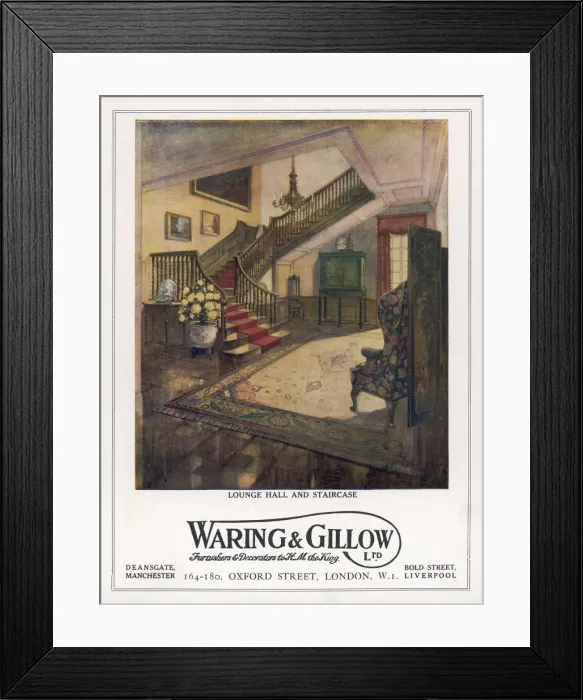 Framed Print : ADVERT / WARING & GILLOW ADVERT / WARING & GILLOW Framed Print : ADVERT / WARING & GILLOW ADVERT / WARING & GILLOW