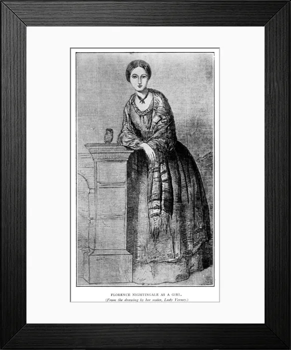 Framed Print : NIGHTINGALE AS A GIRL Framed Print : NIGHTINGALE AS A GIRL