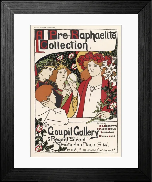 Framed Print : ADVERT / EXHIB PRE-RAPHAEL Framed Print : ADVERT / EXHIB PRE-RAPHAEL