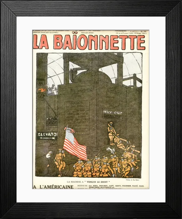 Framed Print : Front cover, La Baionnette, WW1 Framed Print : Front cover, La Baionnette, WW1