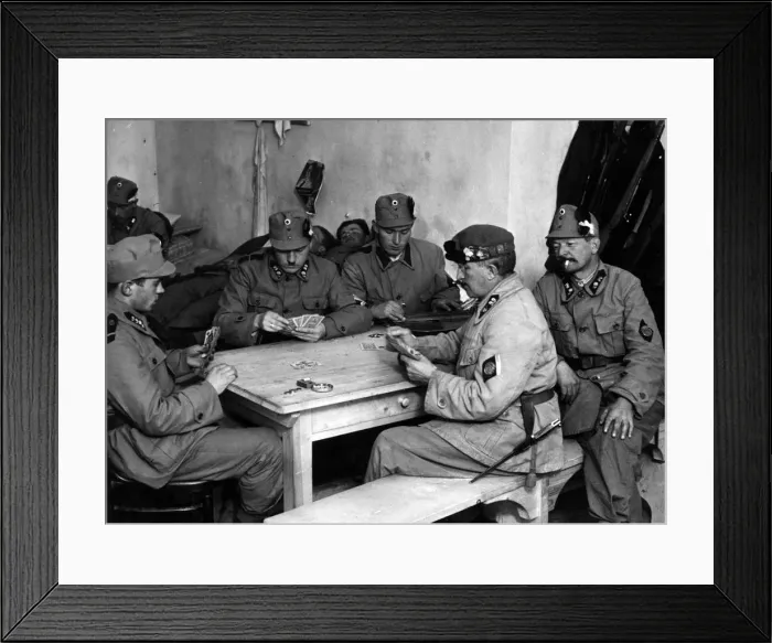 Framed Print : ALPINE GUARDS PLAY CARDS Framed Print : ALPINE GUARDS PLAY CARDS