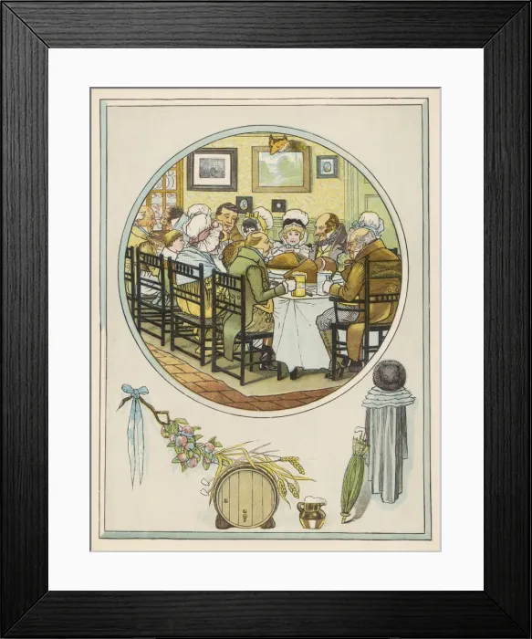 Framed Print : ENGLISH DINNER PARTY Framed Print : ENGLISH DINNER PARTY