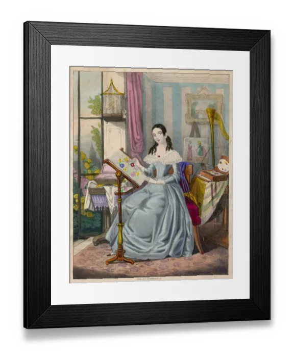 Framed Print : INDUSTRIOUS YOUNG LADY Framed Print : INDUSTRIOUS YOUNG LADY