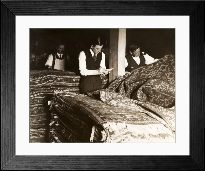 Framed Print : CHECKING PERSIAN CARPETS Framed Print : CHECKING PERSIAN CARPETS